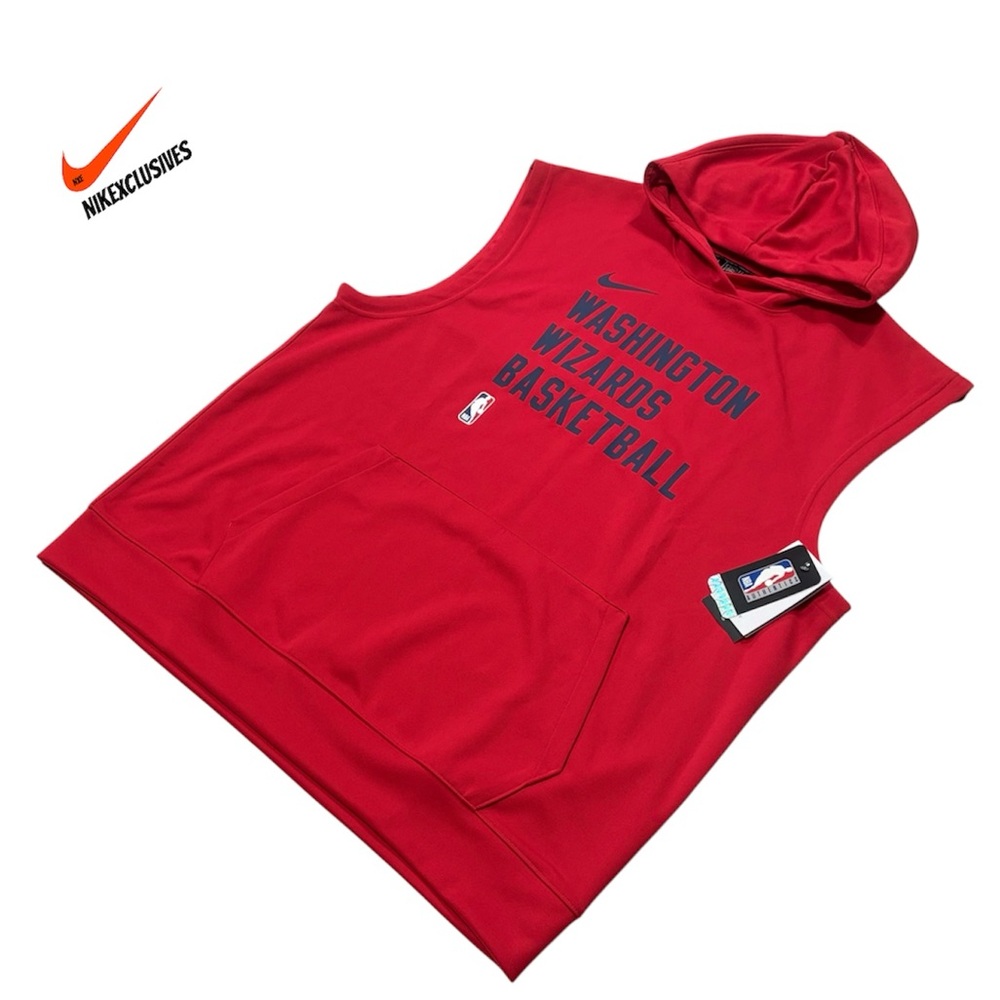 Size XLT Nike NBA Engineered Washington Wizards Sleeveless Hoodie FB5992-657 NEW